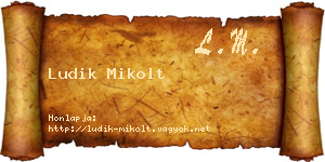 Ludik Mikolt névjegykártya